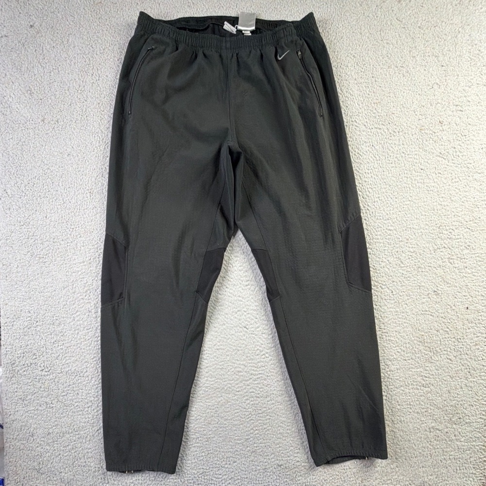 Nike Sphere Pro Black Track Pants Mens XL Zipper Ankle  Zip Pockets